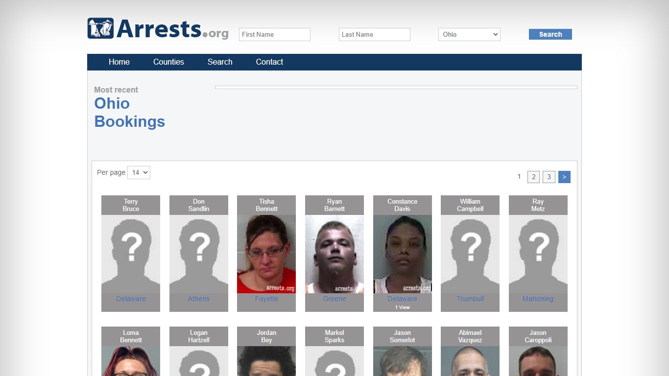 Ohio Arrests and Inmate Search